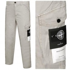 스* 코튼 개버딘 가먼트 다이드 카고 팬츠 화이트 와펜