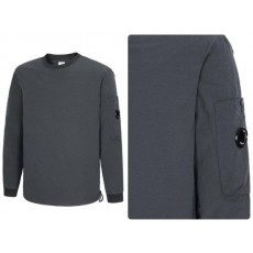 C* 컴퍼니 다이애그널 레이즈드 플리스 크루넥 스웨트셔츠