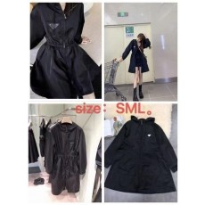 프** 리사이클 나일론 미디 트렌치 바막 자켓