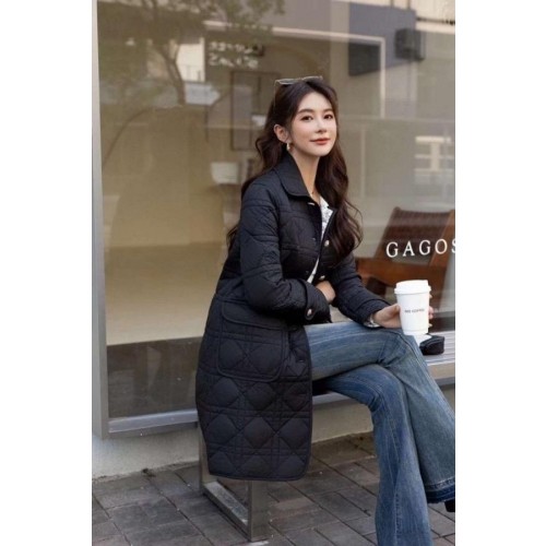 디* 누빔 롱자켓