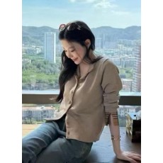 버** 체크 포인트 라운드 가디건 수입풀