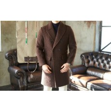 구* 카센 더블 브레스티드 코트