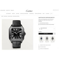 까*** 산토스 드 까*** 워치 라지 블랙