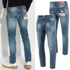 구* 캣 프린트 워싱 청바지