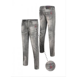 구* 자수 워싱 그레이진