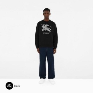 버** 체인 기마 자수 맨투맨