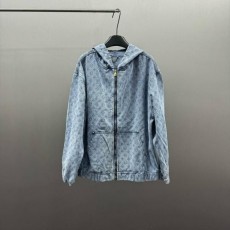 루* 멀티자수로고 데님 후드 집업