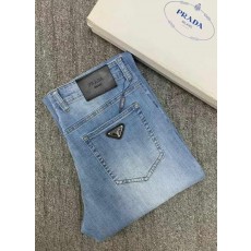 프** 남성 스트레이트 핏 연청 데님