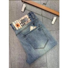 버** 슬림핏 연청 데님 팬츠