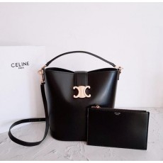 셀** 고급 루이즈백 미디움 카프스킨 레더 블랙