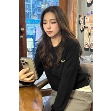 펜* 로고 보풀 자카드 라운드 니트수입최고급(남녀공용)