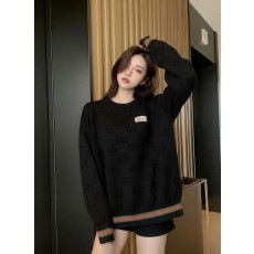 구* 로고 패치 자카드 라운드 니트수입최고급(남녀공용)