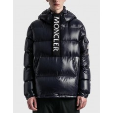 모리 로고 포포버 후드 다운 재킷