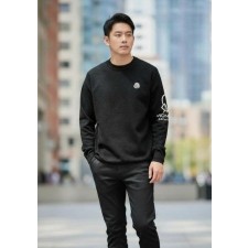 로고 패치 자카드 라운드 니트수입최고급(남녀공용)