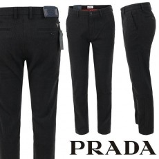 프** 삼각로고 스트라이프 모직 슬랙스 모직 원단