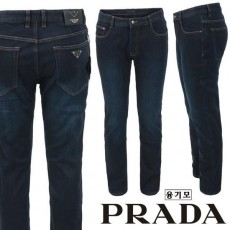 프** 스틸 로고 진청 슬림 일자진 융 기모 원단