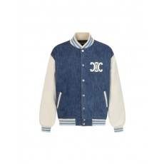 셀** B11 트리오페 워싱 데님 바시티 자켓