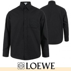 로** 아나그램 자수 세미 오버 셔츠