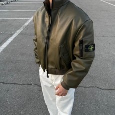 스* 레더 봄버 자켓