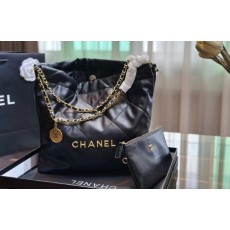 샤* 22백 유광 카프스킨 골드 메탈 블랙