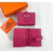 에*** 카드지갑 미니 베안 핫핑크 은장