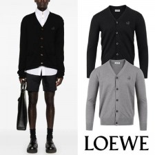 로** 신상 아나그램 자수 울 가디건