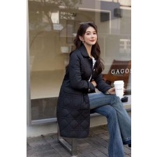 디* 누빔 롱자켓