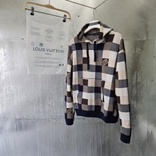 루* 다미에 캐시미어 울 후드