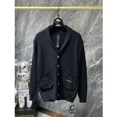 크* 가죽패치 숄카라 가디건