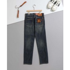 로* 피아나 수입 클래식 자수로고 워싱 스판 데님 팬츠