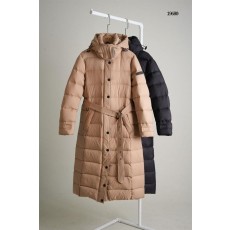 버** 여성 구스다운 벨티드 롱 패딩