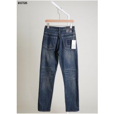 로** 아나그램 포켓 자수 패치 테이퍼드핏 데님 팬츠