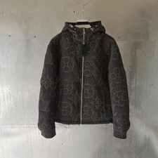 루* 모노그램 플라워 퀄팅 후드자켓