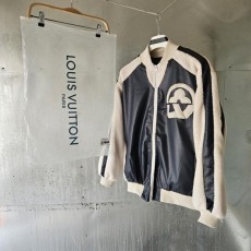 루* 플라워 믹스 레더 테디 바시티 자켓