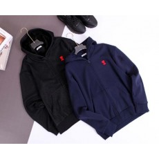 아* 기모안감 하트로고 후드 집업