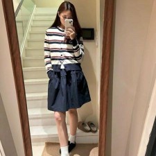 미*** 배색 스트라이프 가디건