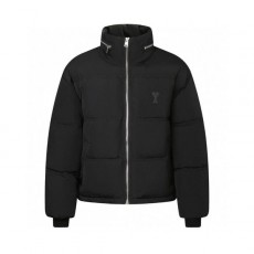 아* M1111 레더 로고 다운 패딩