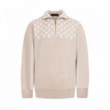 루* M1176 리브드 울 하프 지퍼 니트