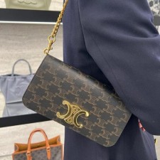 셀** 고급 멀티포쉐트 트리오페 캔버스 체인 숄더백