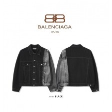 발**** 배색 워싱 데님 자켓