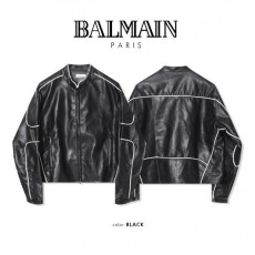 발**** 라인 레더 자켓