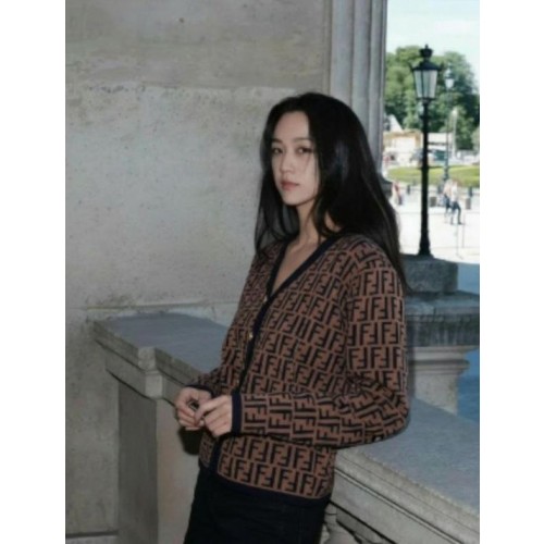 펜* FF로고 자가드 가디건 수입풀(여성)