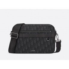 디* 사파리 맥시 메신저 백 ㅡ블랙 Dior Oblique 자카드 풀박스