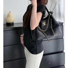 샤* 고급 25A 공방 스웨이드 투톤 쇼퍼 호보백 블랙