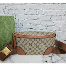 구* 고급 GG 엠블럼 벨트백 브라운