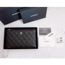 샤* 고급 박스 캐비어 파우치 클러치 은장 스몰