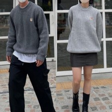 메* 키츠네 램스울 하찌 라운드니트(공용)