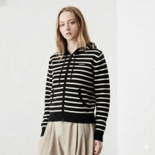 미*** 스트라이프 니트 후드집업(여성)