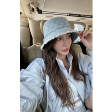 루* 모노그램 자가드 데님 버킷햇 수입