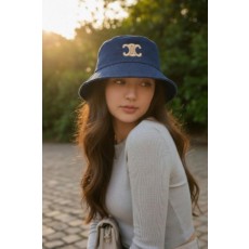 셀** 트리옹프 아플리케 데님 버킷햇 수입